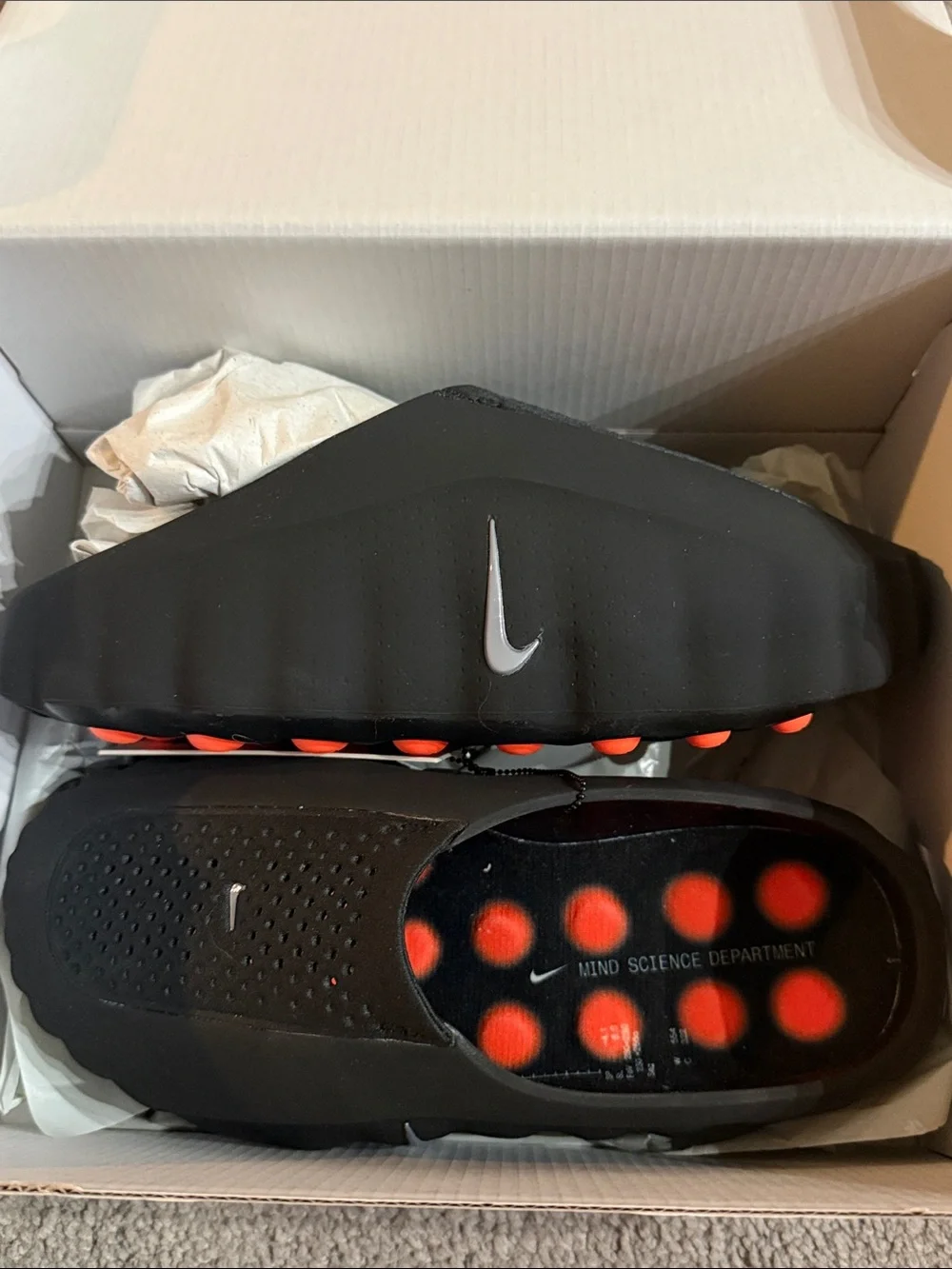 Nike Mind Women’s 001 Slide Black Chrome!
